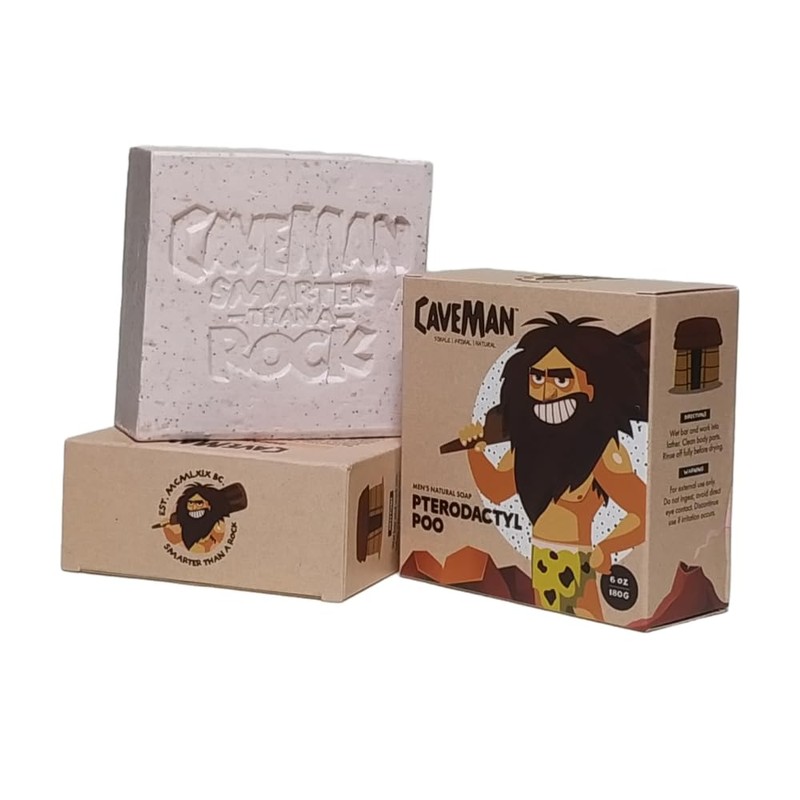SMARTER THAN A ROCK Caveman Men's Natural Soaps - Moisturizing,