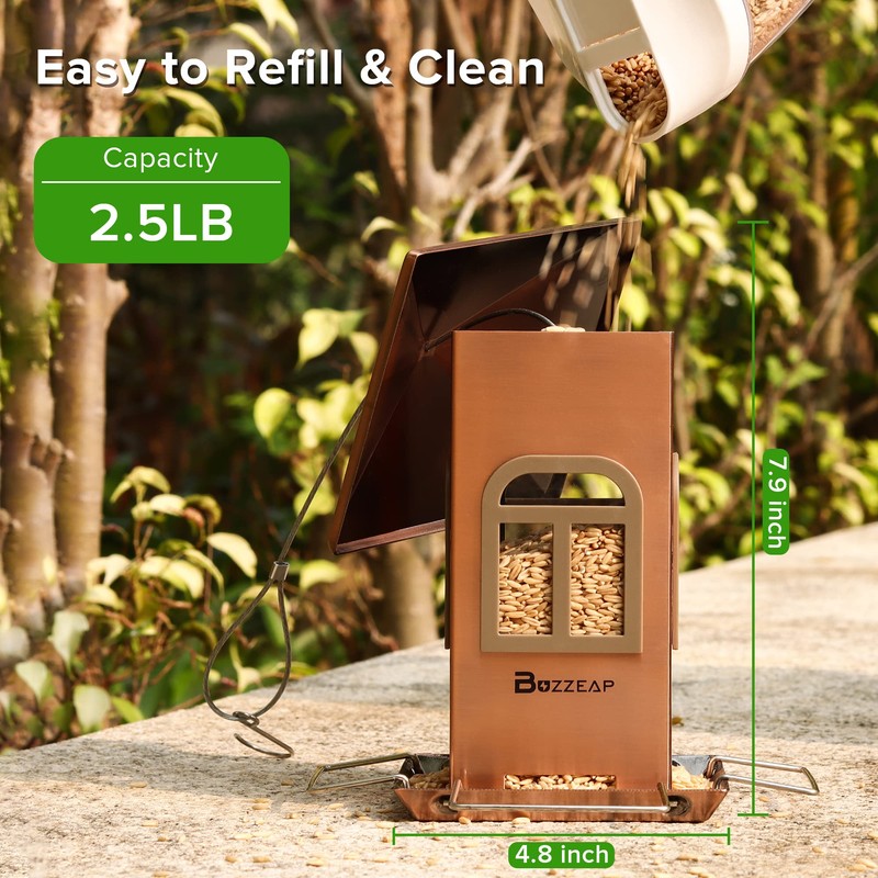 Buzzeap Bird Feeder for Wild Birds, Bird Feeder for Garden,