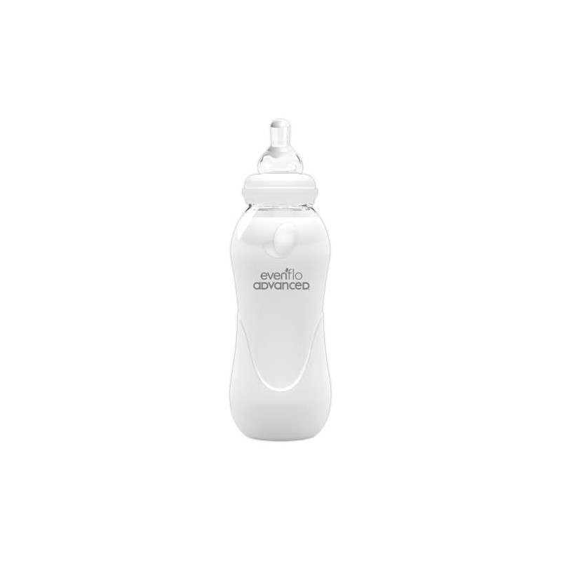 Evenflo Advanced Biberón Anticólicos, Transparente, Cuello Estándar, Transparente, Flujo Medio,