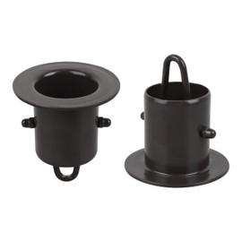 HOLEPU Rain Chain Gutter Adapter, Replacement Downspout for Gutters Black Aluminum （55mm/3in）,2Pcs