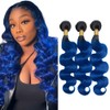 Blue Bundles Human Hair LadrXadr Dark Blue Body Wave Bundles