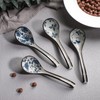 Asian Soup Spoon Set of 4 Long Handle Chinese Soup