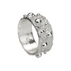 SILBERMOOS Women's Ring with Polka Dots Shiny Sterling Silver 925,