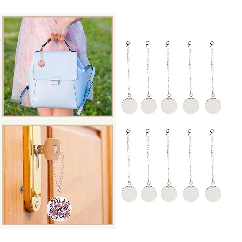 72Pcs Sublimation Keychain Blanks Bulk Set Double Sided Round DIY