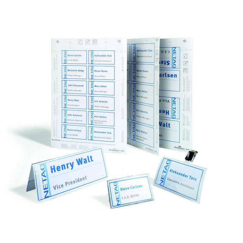 Durable Inserts for Duraprint Badgemaker Card 150gsm 30x60mm Ref 1451