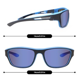 CHEERYMAGIC Sports Sunglasses, Polarised Cycling Sunglasses Wrap Around Sun Glasses for Men Women, Running Fishing Cycling Glasses UV400 Protection Goggles for Travel Hiking A4YDTYJ