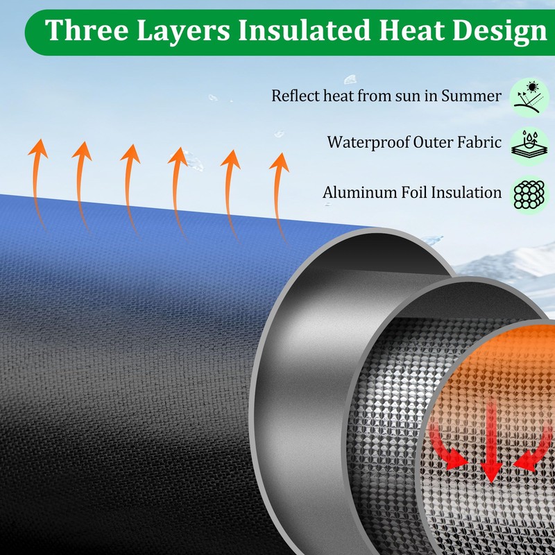 Upgraded Portable AC Hose Insulation Sleeve, 3 Layers Thick Insulated