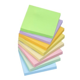 Sticky Notes 3x3 Inches,Light Colors Self-Stick Pads, Easy to Post for Home, Office, Notebook, 16 Pads/Pack