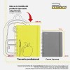 Cuaderno Profesional Floral 6 Pzas Pasta Dura 100h