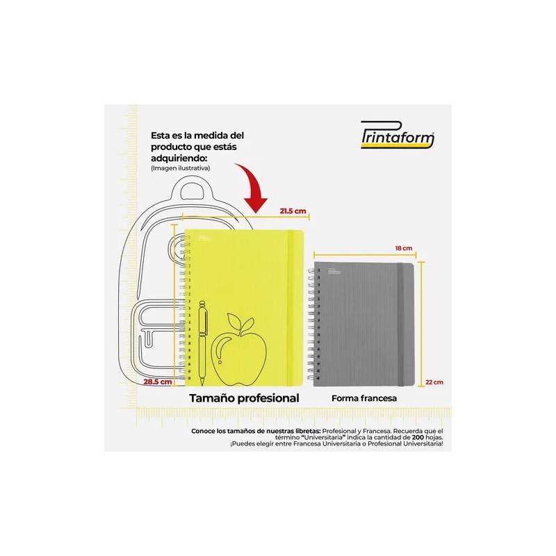 Cuaderno Profesional Floral 6 Pzas Pasta Dura 100h