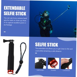 TEHAUX Extendable Aluminum Alloy Selfie Stick for Sports Camera Lightweight Travel Accessory for Diving and Outdoor Use for Capturing Stunning Underwater Shots