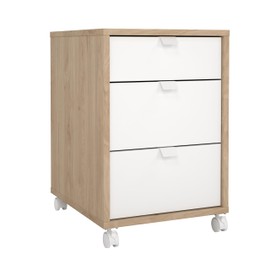 Tvilum Sign Mobile Cabinet, Jackson Hickory/White