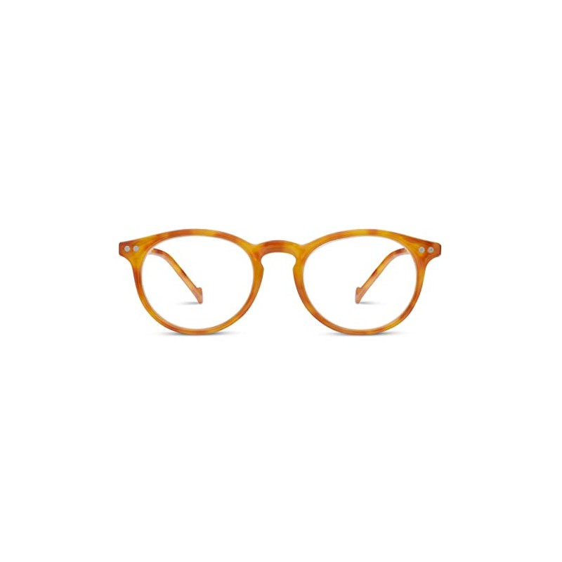 Peepers by PeeperSpecs Brain Trust Round Reading Glasses, Honey Tortoise,