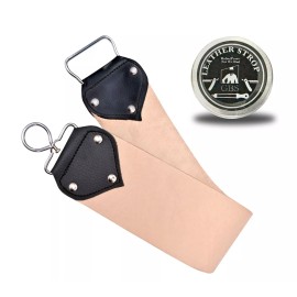 Hunting Buffalo Leather Barber STROP Straight RAZOR Knife Sharpening Shave Strap