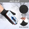 Winter Beanie Hat Neck Warmer Scarf Touchscreen Gloves 3 Pcs