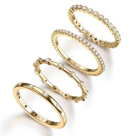 HAIAISO Stacking Rings for Women Stackable Band Ring Plain Statement Rings Set
