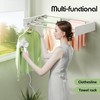 BOQORAD Clothes Drying Rack Wall Mounted 32“,Drying Rack Clothing Wall