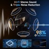 Moman H2E Helmet Intercom Headset with Dual Chip for HiFi/Music