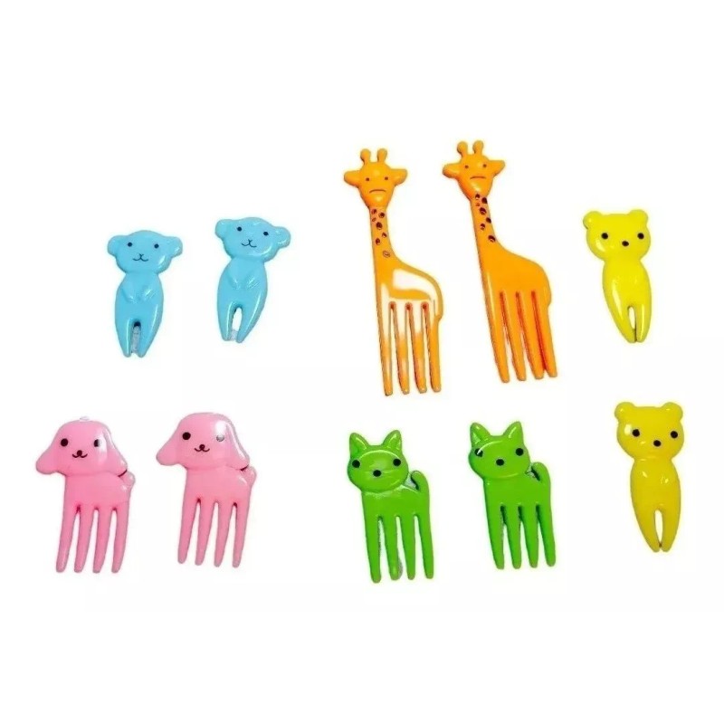 CB Palillos Tenedor De Animales Para Comida De Niños 20pzs