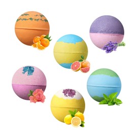 WOONEKY Essential Oil Bath 6 Pack 102g Natural Ingredients Relaxing Refreshing Bath Time