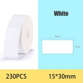 Thermal Stickers Paper Barcode Price Size Name Blank Labels Waterproof Tear-Resistant for Home Organiser Supermarket Shop Catering D11 15mm x 30mm 20 Rolls