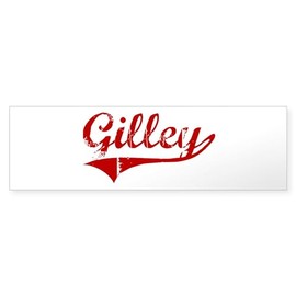 CafePress Gilley (Red Vintage) 10"x3" Rectangle Vinyl Bumper Sticker Car Decal