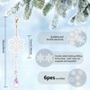 6pcs Winter Snowflake Double Sided Diamond Art Wind Chimes Kits