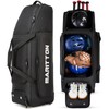 MERALIAN Rolling Baseball Catchers Gear Bag with Wheels, Large Baseball