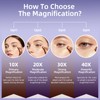 JJhxr 40X Magnifying Makeup Mirror, 5inch Handheld Travel Magnifying Mirror,