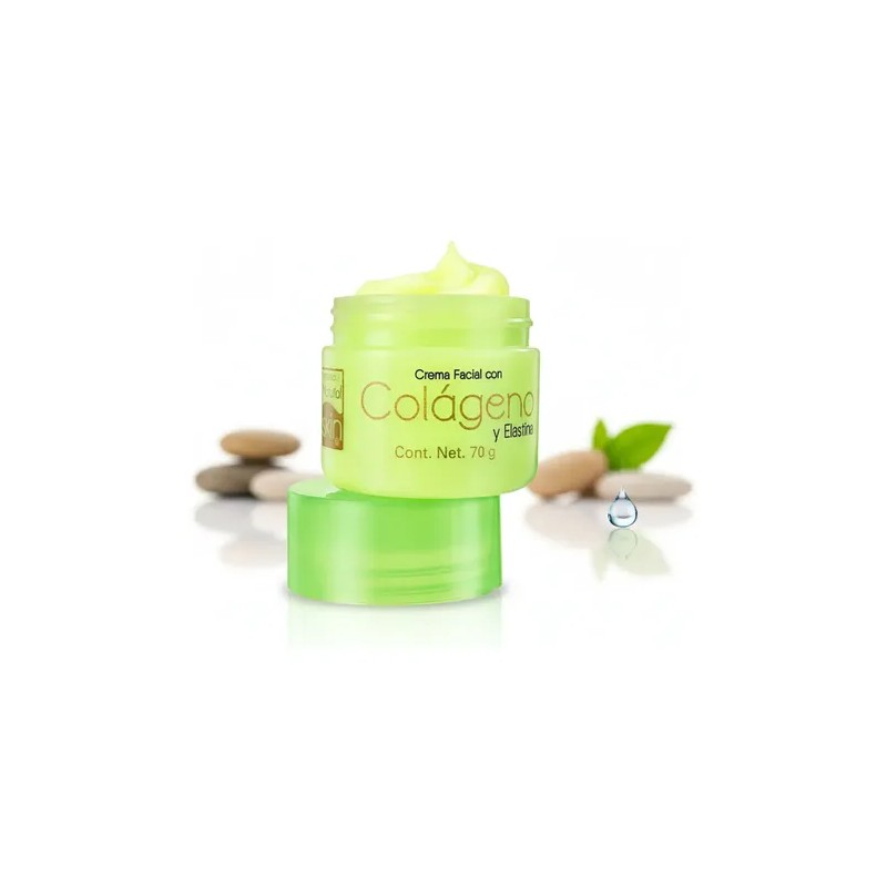 Crema Facial Con Colageno Y Elastina Natural Skin Arabela