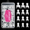 AORAEM Puntas de uñas francesas blancas, 120 puntas de uñas