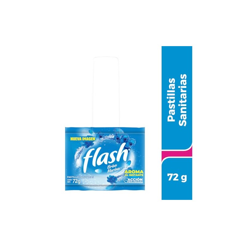 Flash Pastilla Sanitara En Gancho Brisa Marina 72gr