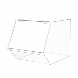Marketing Holders Large Bread Box Pastry Bin Dry Food Baked Goods 12.25” High Top Opening Display with Hinged Lid for Easy Access Homemade Bread Cookies Bagels and Muffins Storage