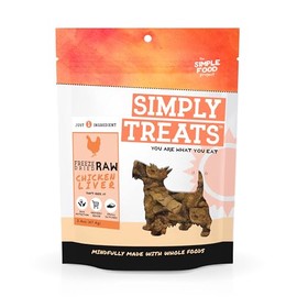 Simple Food Project The Freeze Dried Raw Dog Treats Grain Free, All Natural, with Just 1 Ingredient Chicken Liver for Dogs Use As Training Treats for Puppies, Small, Medium, Or Large Dogs