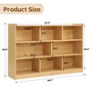 Bateso Large Toy Storage Organizer, 3-Shelf Montessori Bookshelf, 8-Section Kids