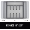 Gorilla Grip Expandable Rubber Lined Silverware 15.3" x 13.5", Gray