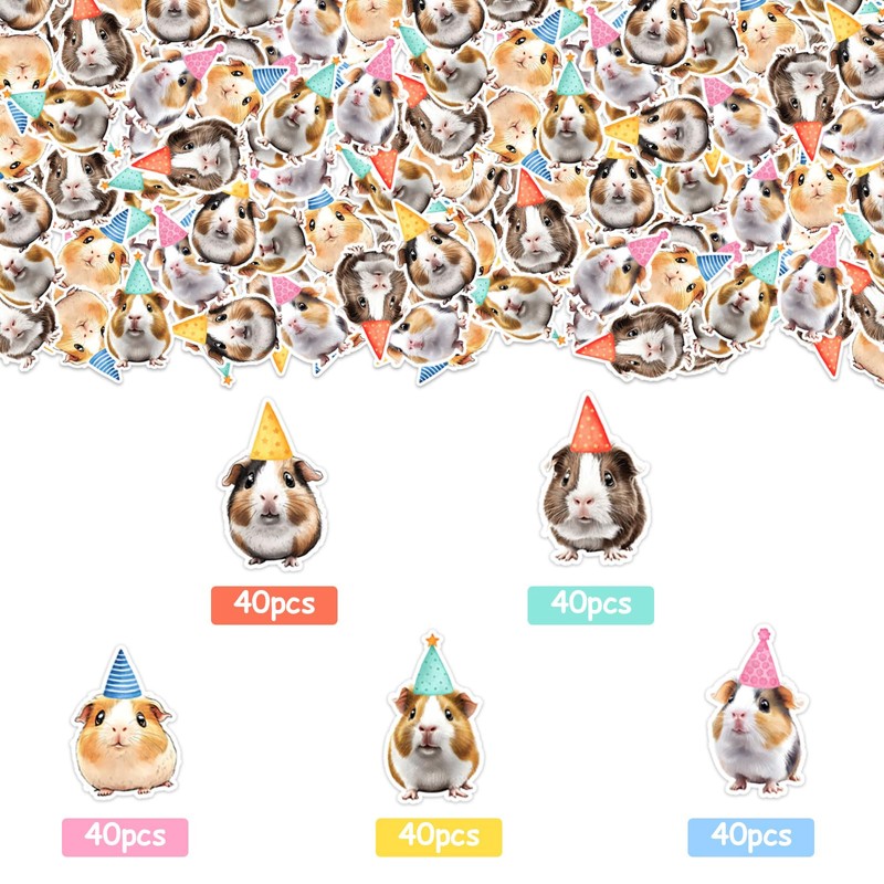 200 Pcs Guinea Pig Confetti for Birthday Party Baby Shower