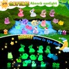 EKisemio 150 Pcs Luminous Mini Resin Animals (Ducks, Frogs, Rabbits,
