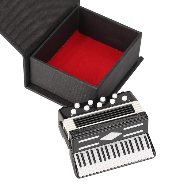 Miniature Accordion Model Display, Mini Musical Ornaments Craft Home Decoration with Packaging Box for Home Office Desktop Decoration Accessories