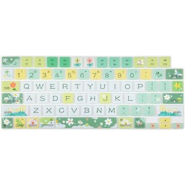 Sanfulin Keyboard Cover for MacBook Pro 14''/16'' (A2442 A2779 A2918 A2992 A2485 A2780 A2991) M1 M2 M3 Pro/Max, MacBook Air 13.6''/15'' (A2941 A3114 A2681 A3113) M2 M3, Spring Flowers