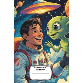 Composition Notebook: College Ruled, 6x9”, 120 Pages – Colorful Space Adventure Cover with Astronauts, Rockets, and Planets – Perfect for Young Explorers, Science Fans, and Creative School Notes