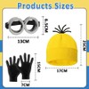 Raqieman Adult Headwear, Yellow-3 pieces