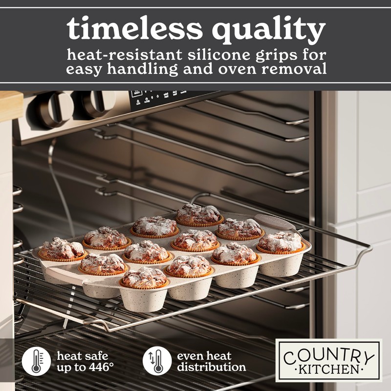 Country Kitchen Nonstick Stackable Bakeware Set - Durable, Easy Release