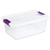 Sterilite 15 Quart Clear Plastic Stackable Storage Container Tote with
