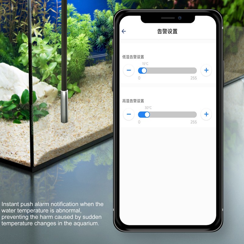 Fish Tank Thermometer WiFi Remote Monitoring Digital Aquarium Thermometer Intelligent