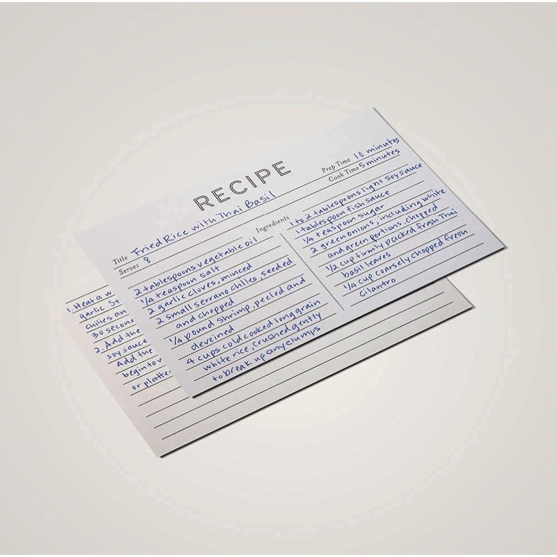 Jot & Mark Recipe Cards 4x6 Inches Blank Double Sided,