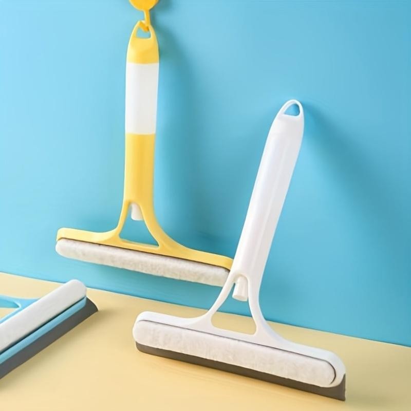 Multi-function Mirror and Window Squeegee with Built-in Spray Bottle -