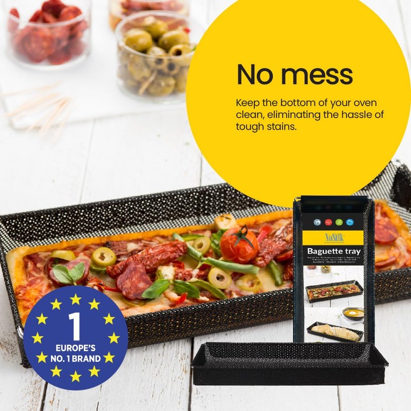 NoStik Perfect Baguette Crisper Tray 1 Piece Free Baking Without