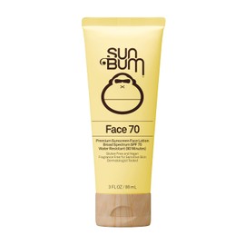 Loción facial con protección solar Sun Bum Original SPF 70 | Vegano y compatible con la Ley de Arrecifes 104 de Hawaii (sin octinoxato ni oxibenzona) Protector solar hidratante UVA/UVB de amplio espe
