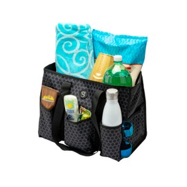 geckobrands 8 Pocket Tote - Utility Travel Swimming Pool Tote Duffle Bag for Gym, Shopping, and Everyday Use